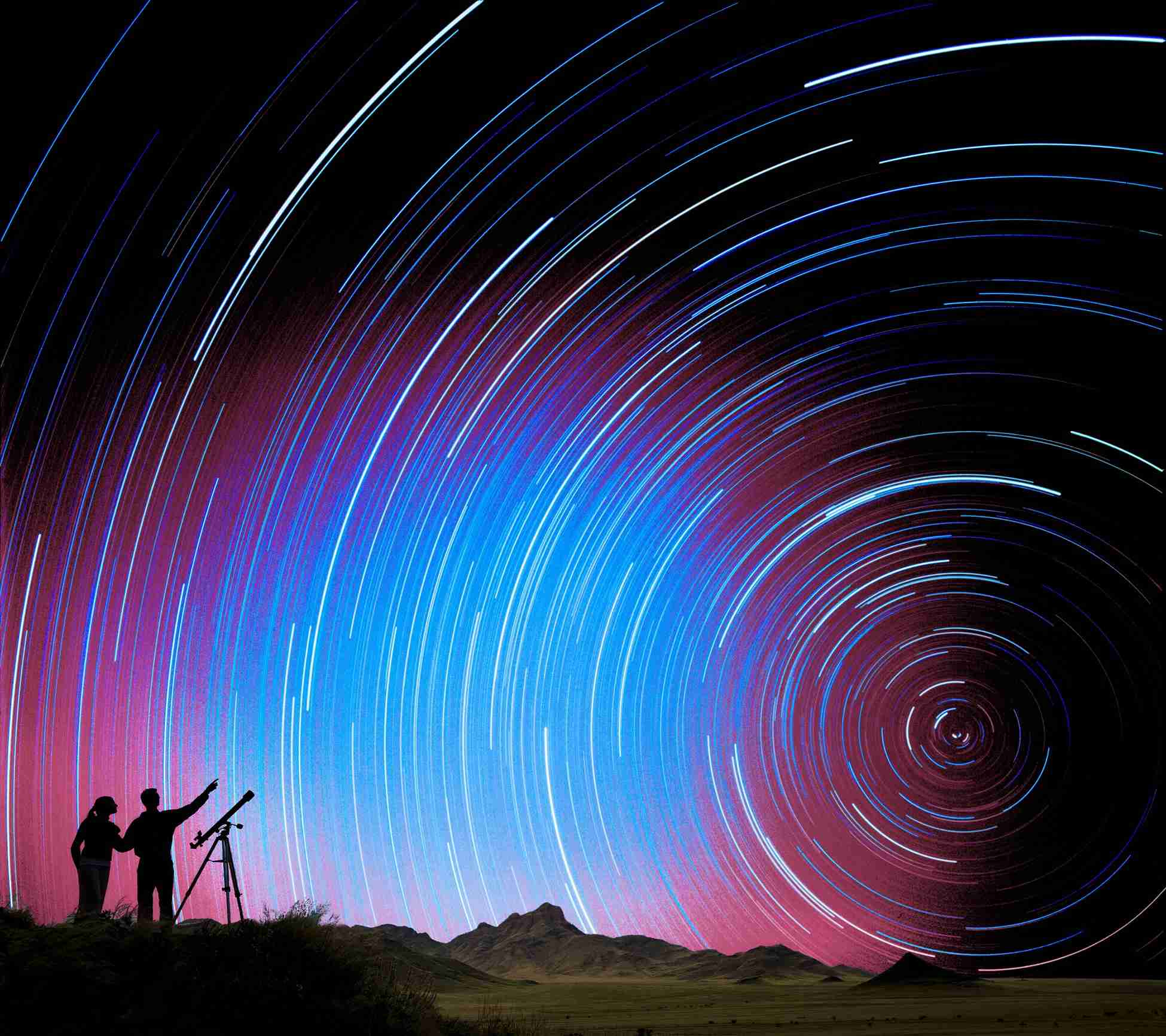 gran vista de noche en namibia