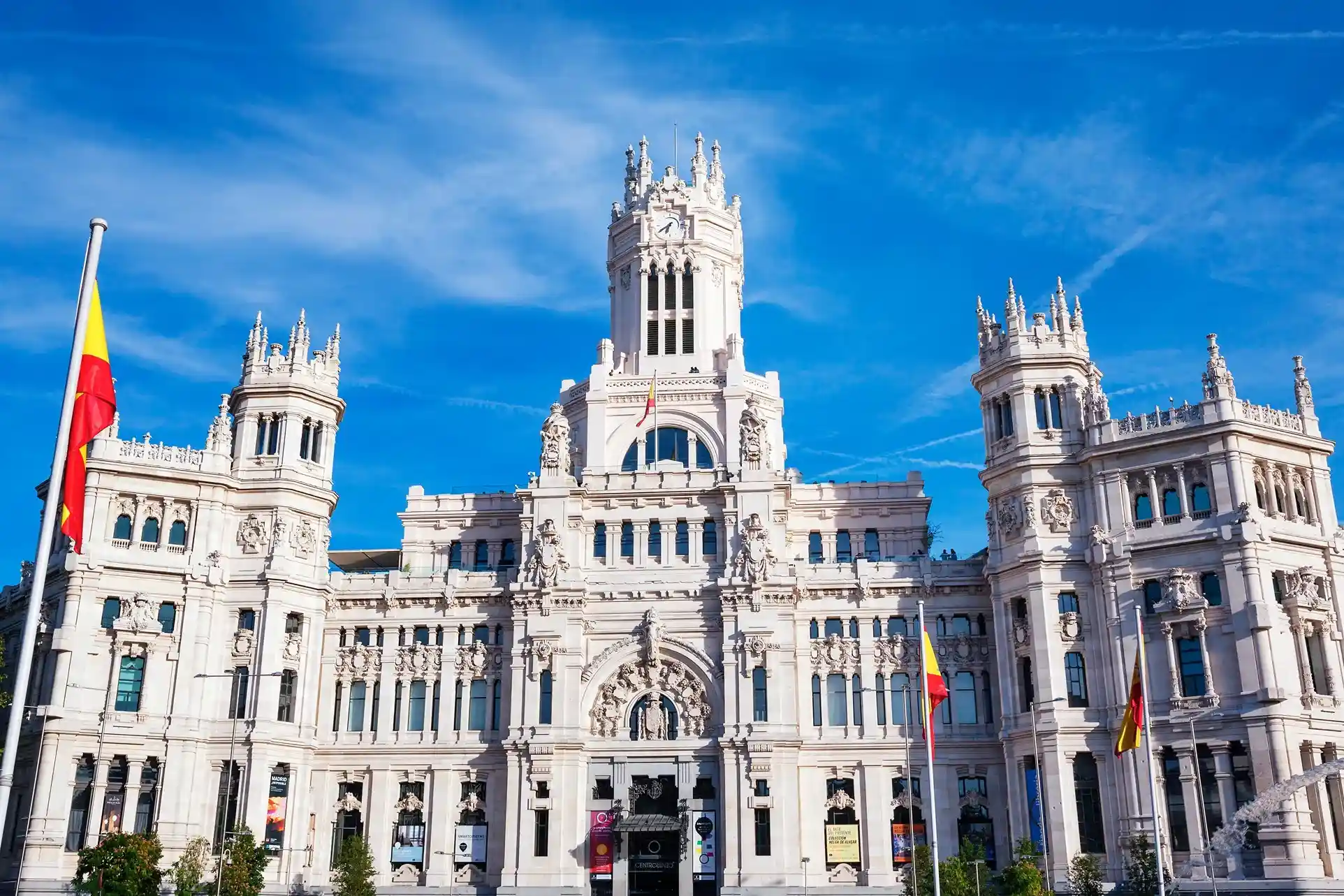 vista panorámica de la plaza Cibeles